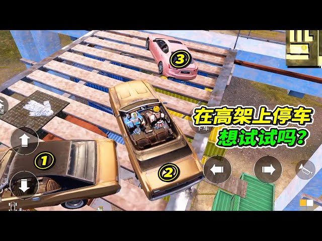 和平精英: 挑战把载具停到训练场高架,你可以完成几辆?【南美小猴子】